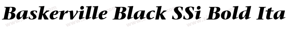 Baskerville Black SSi Bold Italic字体转换
